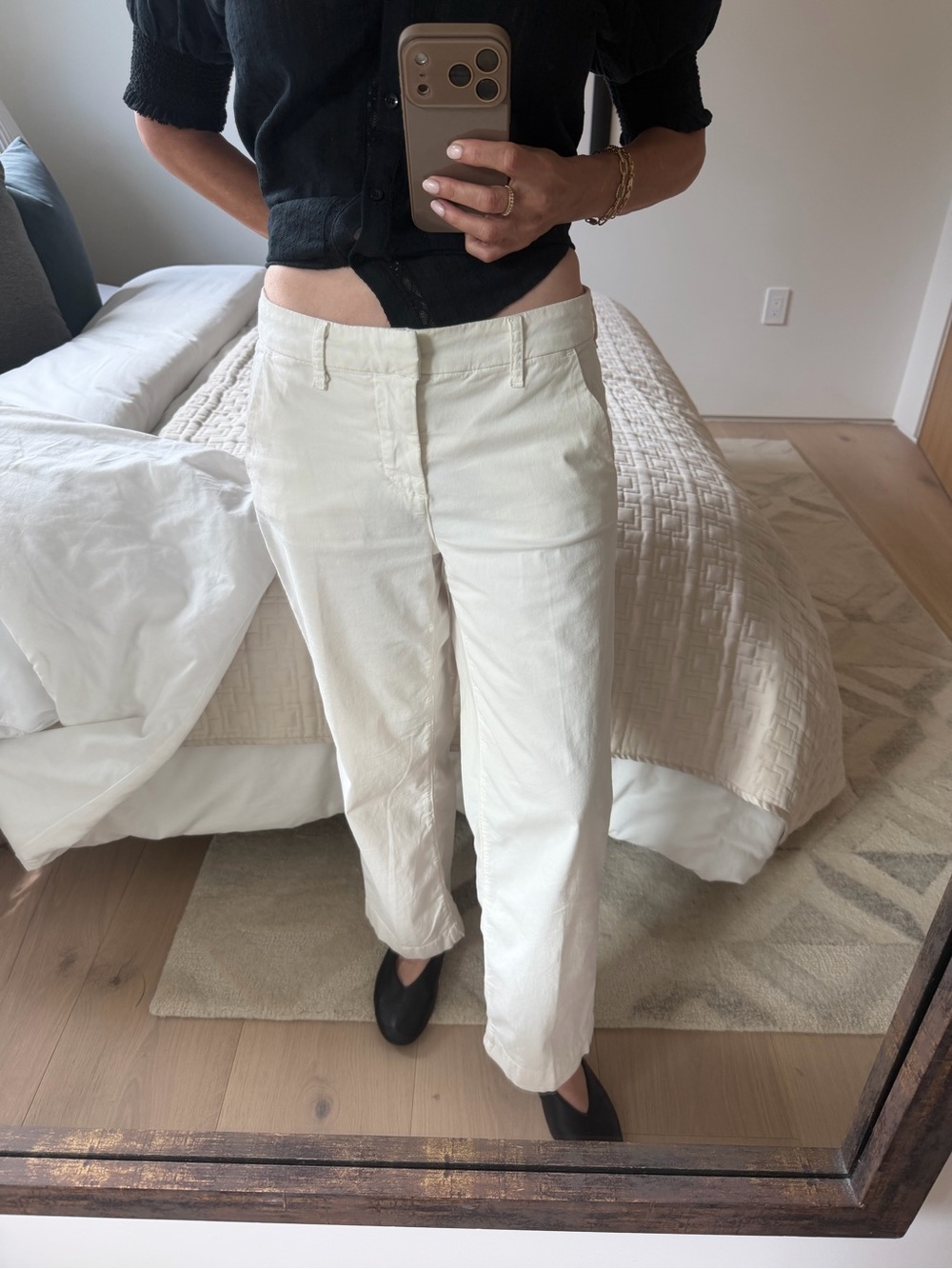 Frank & Eileen White Classic Cotton Chinos